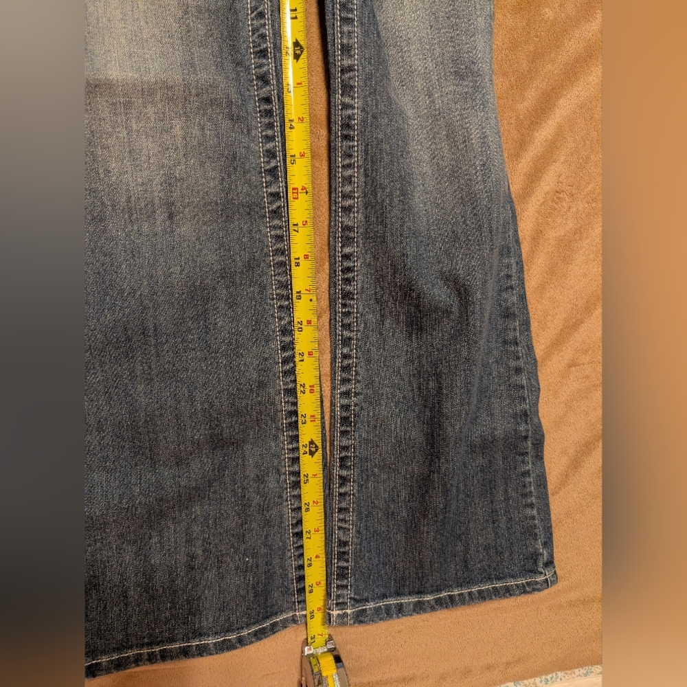 Authentic Harley-Davidson® Stylish Blue Jeans with Embellished Rhinestone Size 4 - Picture 8 of 16